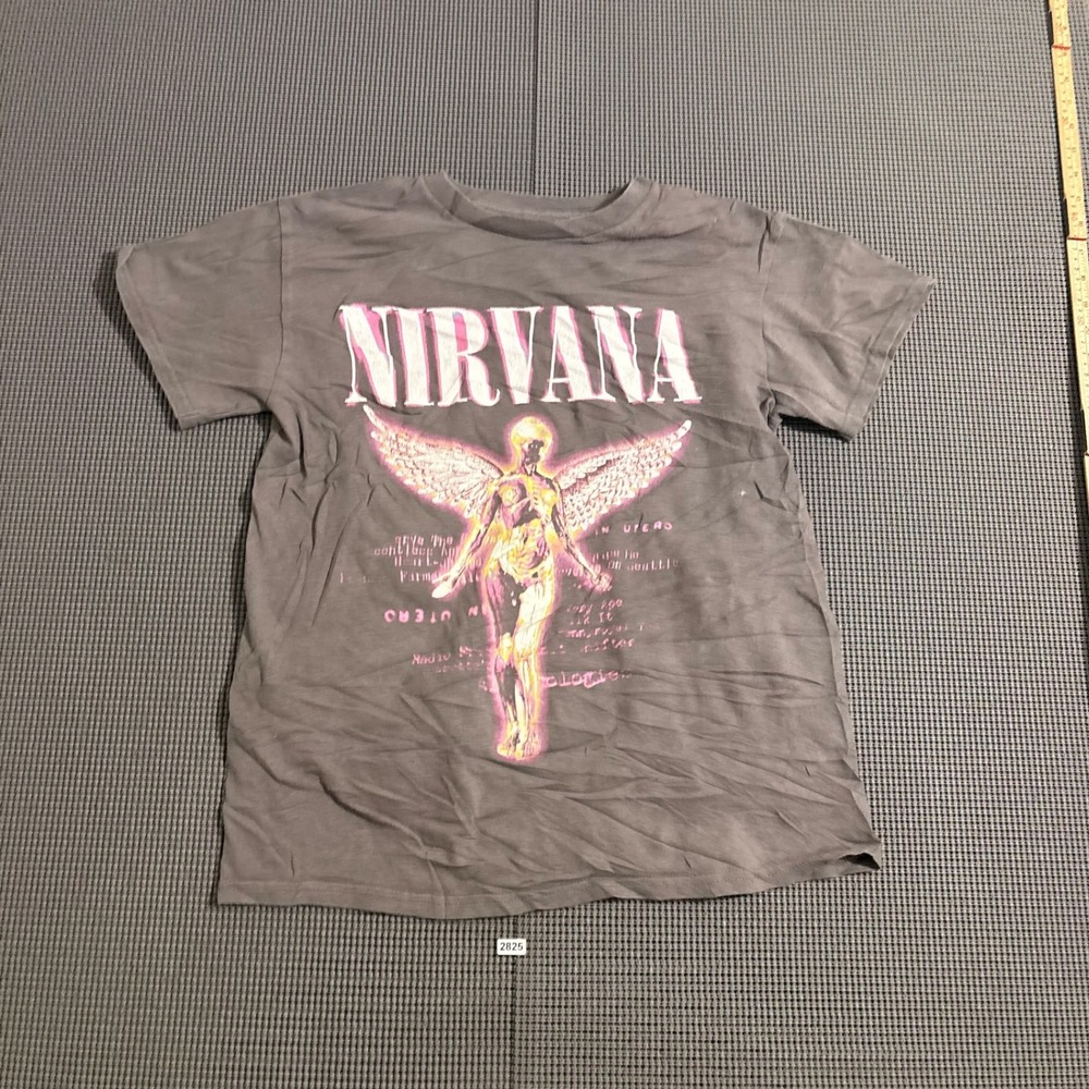 Nirvana In Utero Graphic T-Shirt Gray Size S